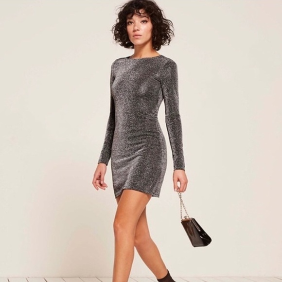 Reformation Dresses & Skirts - REFORMATION Radford Dress Silver Metallic Mini S